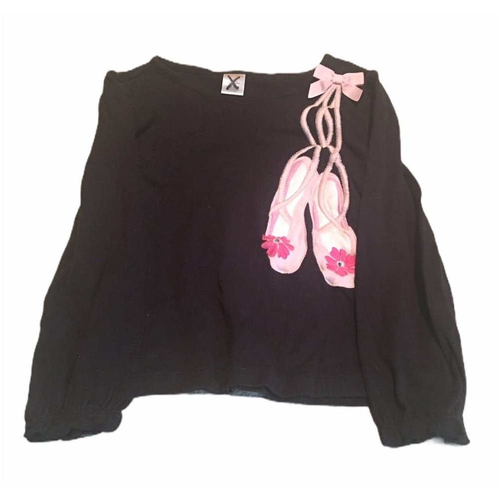 Gymboree black ballerina top-size 7